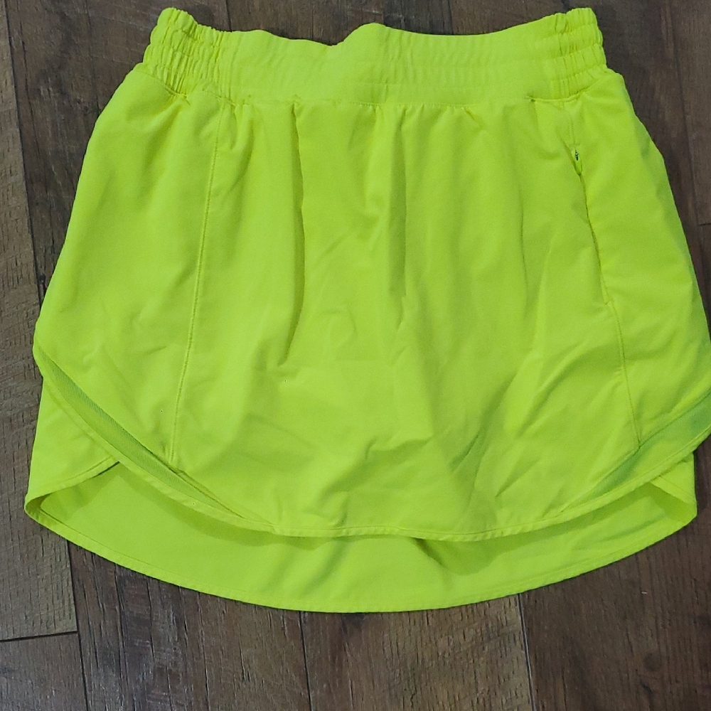 lululemon athletica Neon Yellow Athletic Shorts Skort